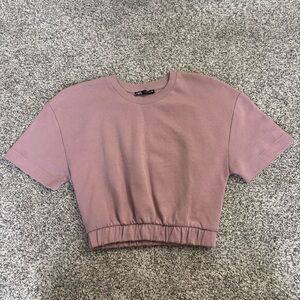 Zara Mauve Crop Top
